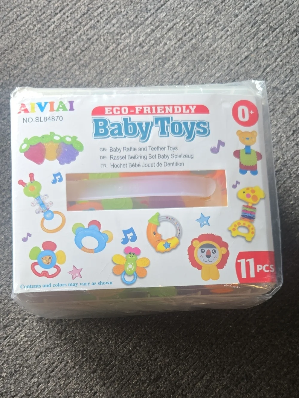 Eco-Friendly Baby Toys - Multicolor 11-Piece Rattle & Teether Set